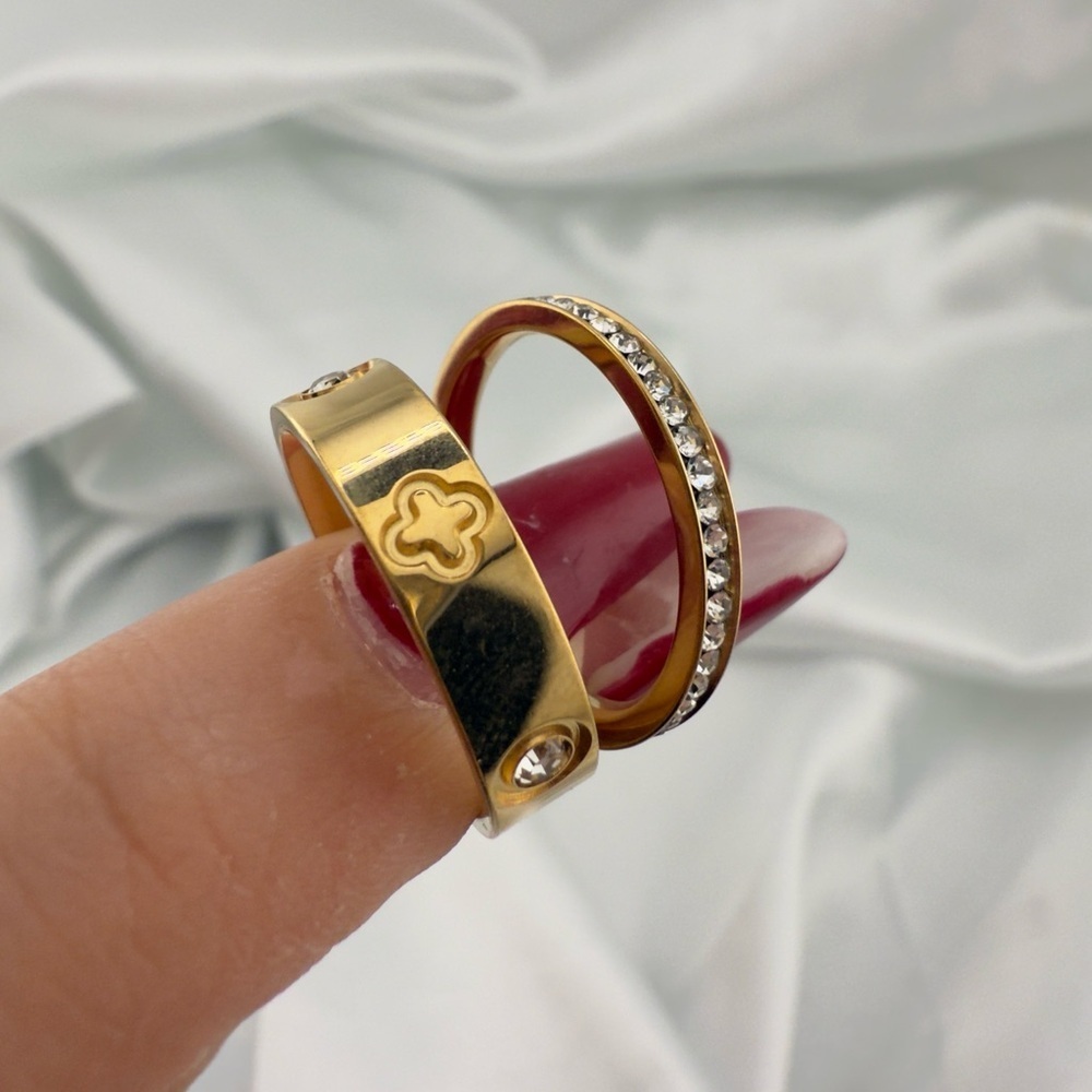 Luxury Anthropologie Gold and Silver Women's Ring Set - Picture 9 of 9